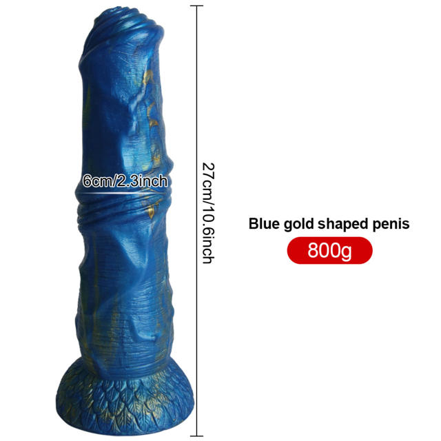 Large Shaped Colorful Elongated Horse Dildo