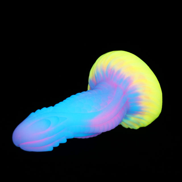 Colorful Glowing Unicorn Anal Plug Silicone Dildo