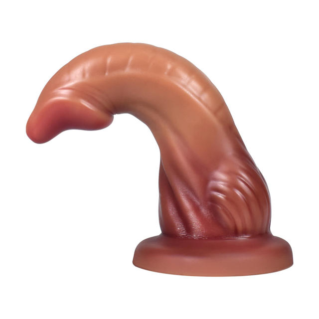 8.85 Inch Dolphin Colored Anus Massage Silicone Dildo