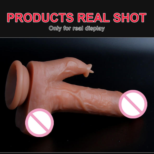 Small Tongue Licking Retractable Swinging Vibrating Dildo