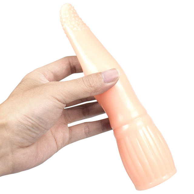 7.87 Inch Pelletized Tongue Licking Penis Dildo