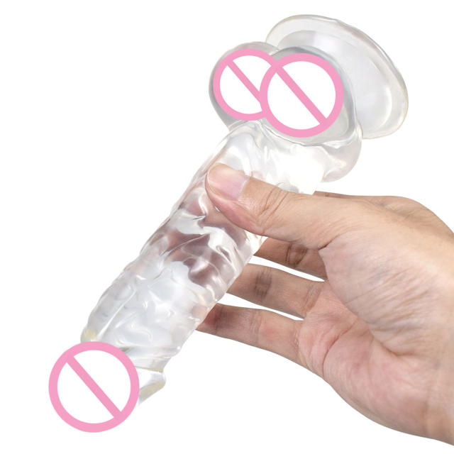 7.67 Inch Clear Crystal Colored Dildo