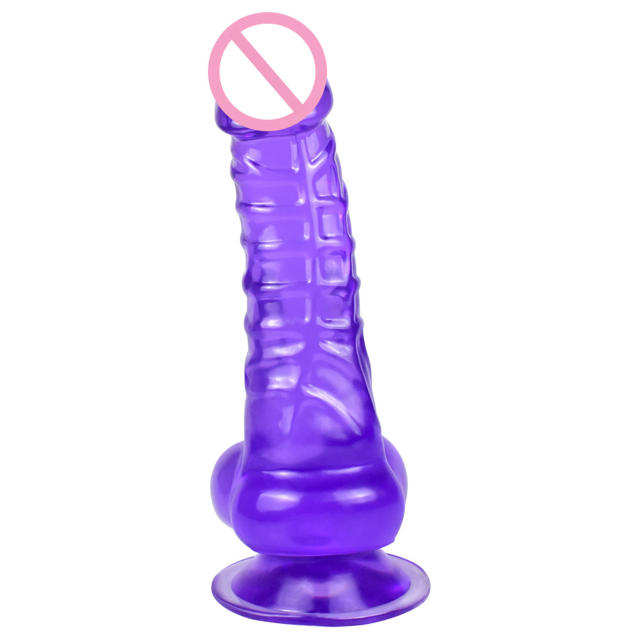 7.67 Inch Clear Crystal Colored Dildo