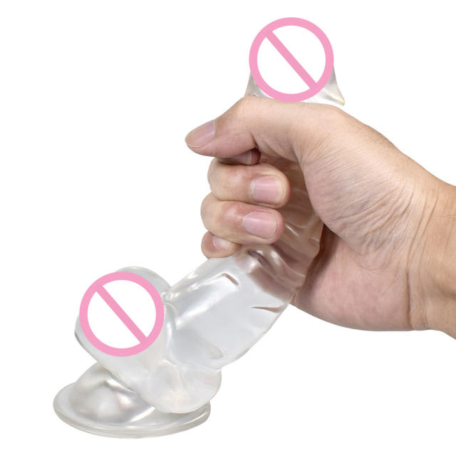 7.67 Inch Clear Crystal Colored Dildo