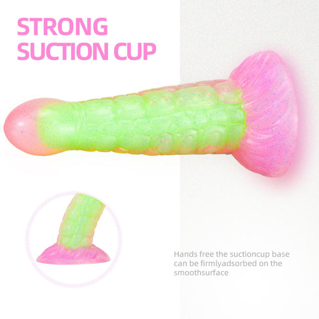 7.87 Inch Shaped Silicone Anal Plug Glow In The Dark Dildo