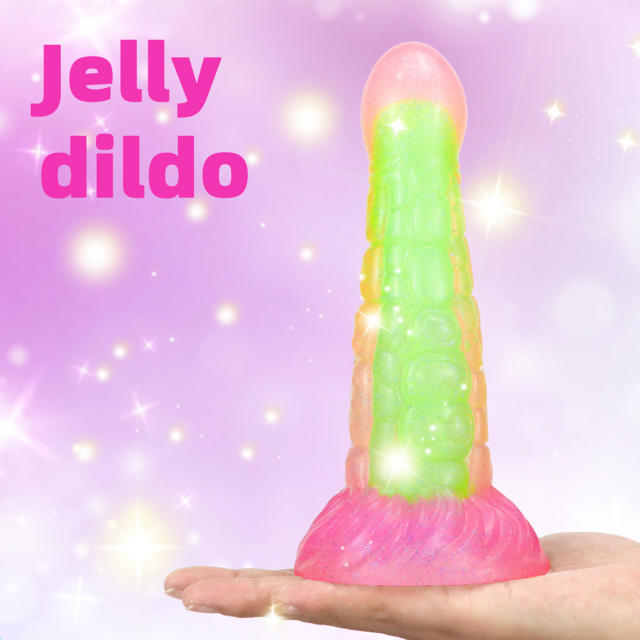 7.87 Inch Shaped Silicone Anal Plug Glow In The Dark Dildo