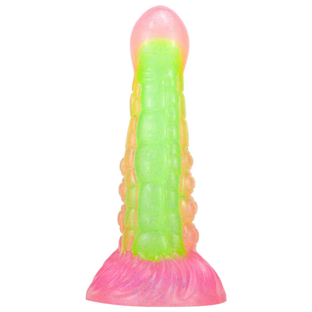 7.87 Inch Shaped Silicone Anal Plug Glow In The Dark Dildo