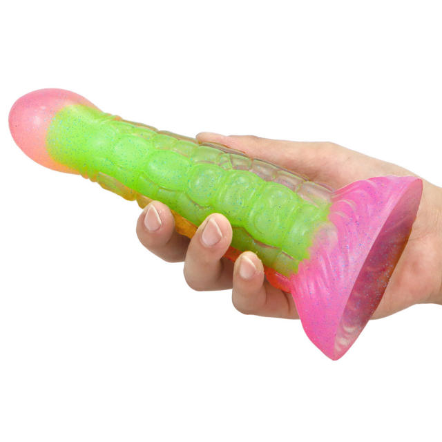 7.87 Inch Shaped Silicone Anal Plug Glow In The Dark Dildo