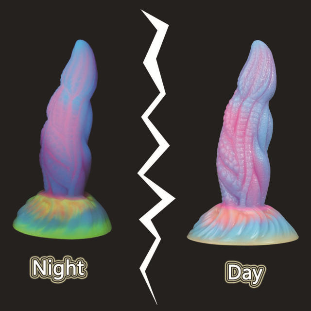 7.28 Inch SM Soft Glowing Silicone Shaped Dildo