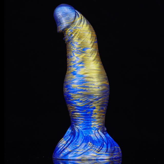 8.27 Inch Liquid Silicone Mixed Color Shaped Dildo