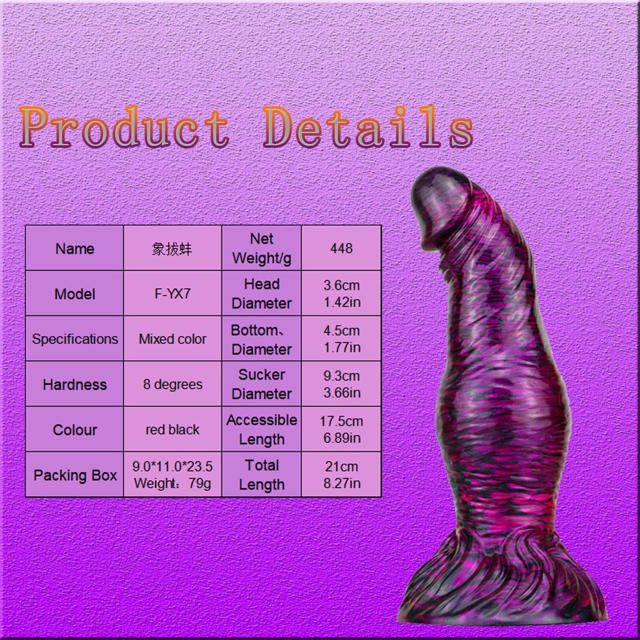 8.27 Inch Liquid Silicone Mixed Color Shaped Dildo