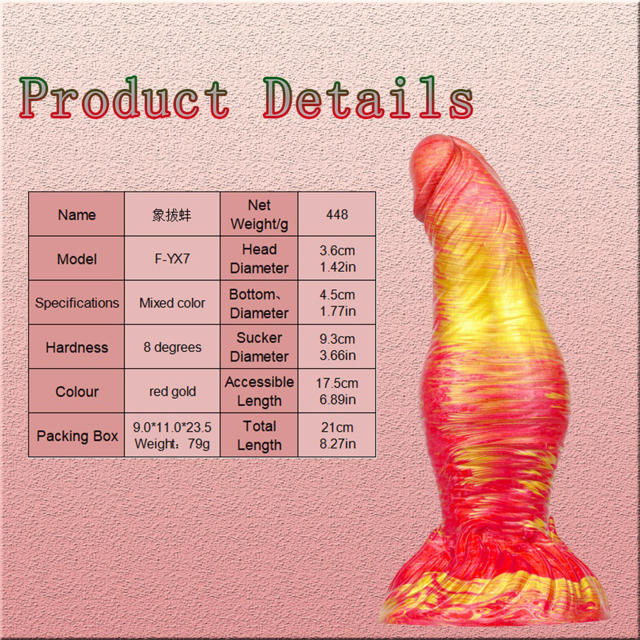 8.27 Inch Liquid Silicone Mixed Color Shaped Dildo