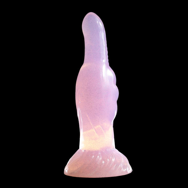 9.06 Inch Large Pink Clear Silicone Dildo