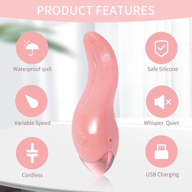 Silent Tease Heated Electric Tongue Vibrator