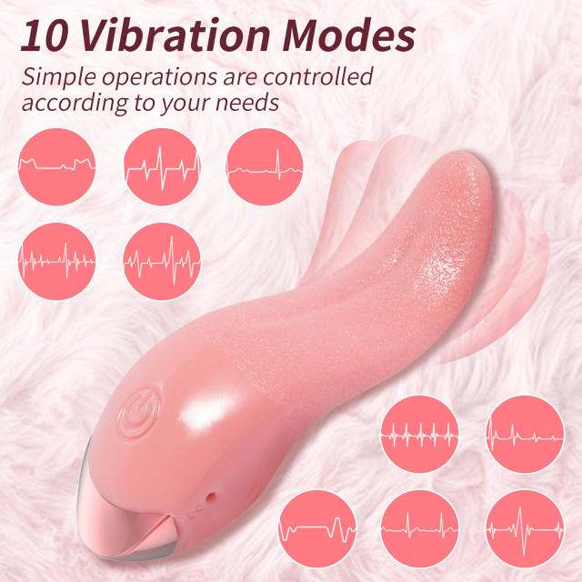 Silent Tease Heated Electric Tongue Vibrator