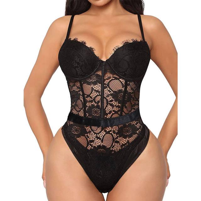 Plus-size Lace For Sexy One-piece Lingerie