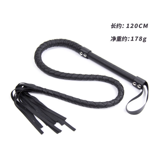 SM Black Braided Tassel Flogger