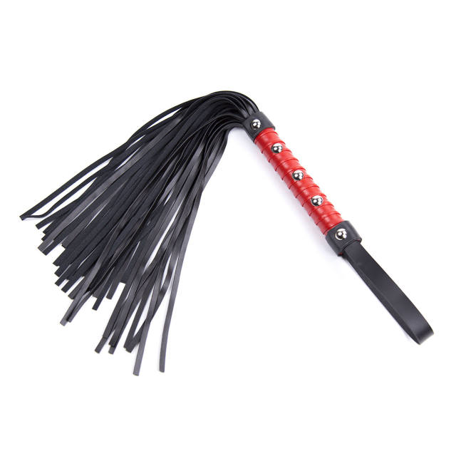 SM Spanking Bondage Pu Red Handle Five Nail Flogger