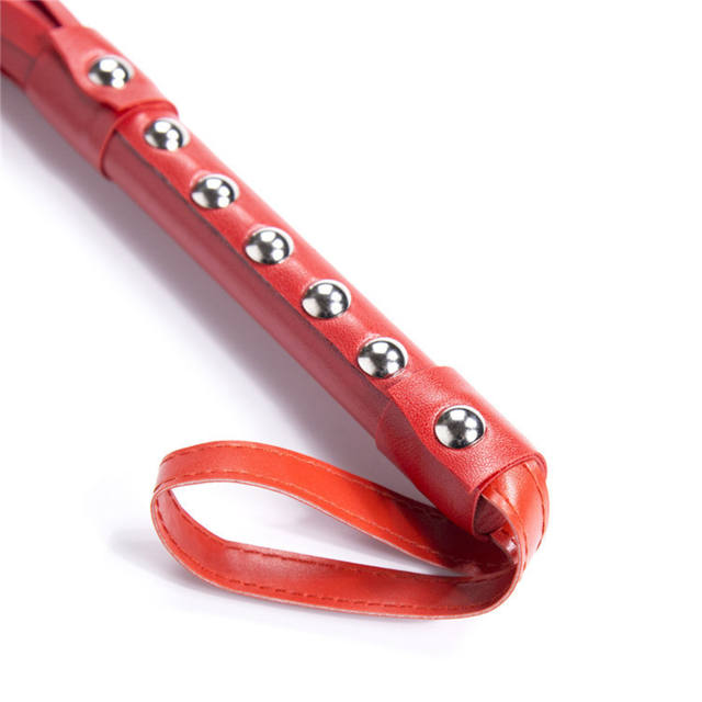 SM Toys Red And Black Multi-studded Loose Flogger