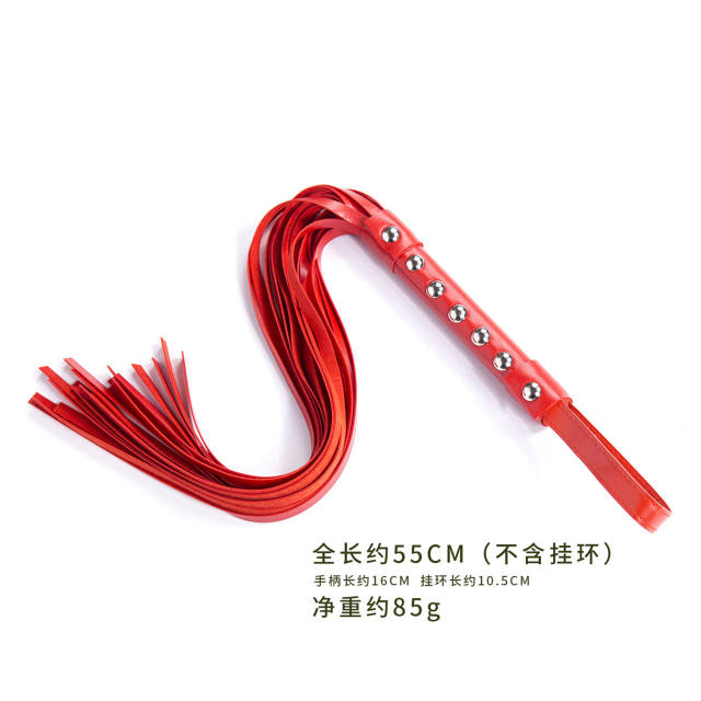 SM Toys Red And Black Multi-studded Loose Flogger