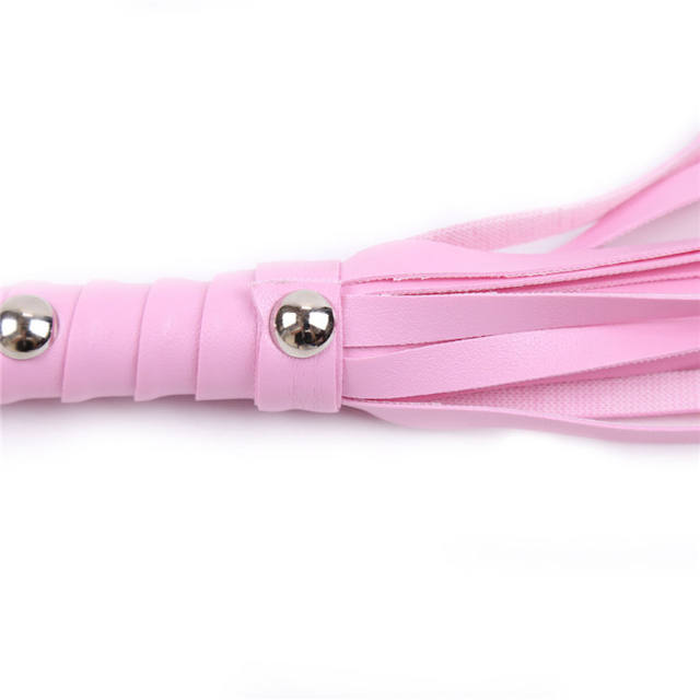 Pink 7 Nails Alternative Bondage Leather Flogger for Men and Women