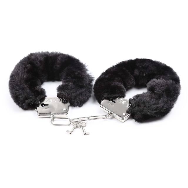 Metal Bondage Chain Plush Handcuffs