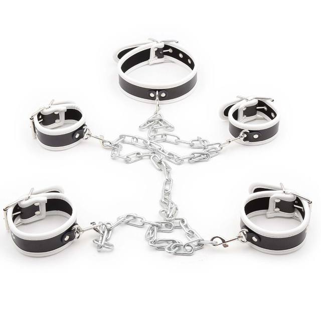 SM Bondage Hand And Foot Neck Binding Handcuffs