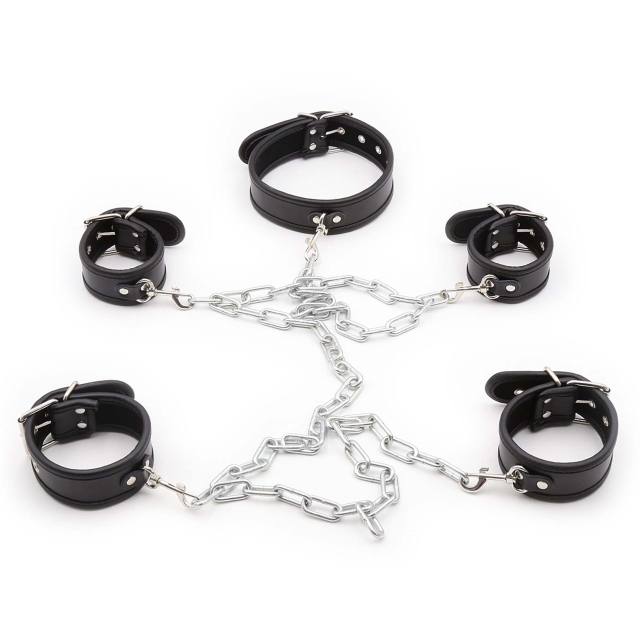 SM Bondage Hand And Foot Neck Binding Handcuffs