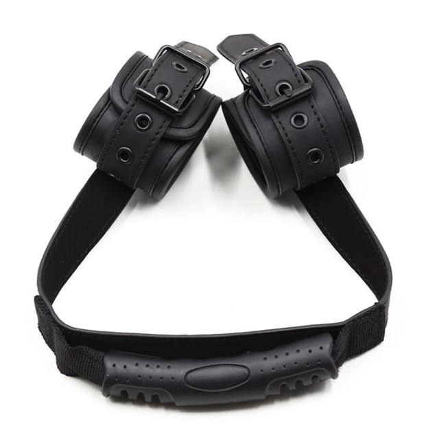 SM Leather Bondage Restraint Handcuffs