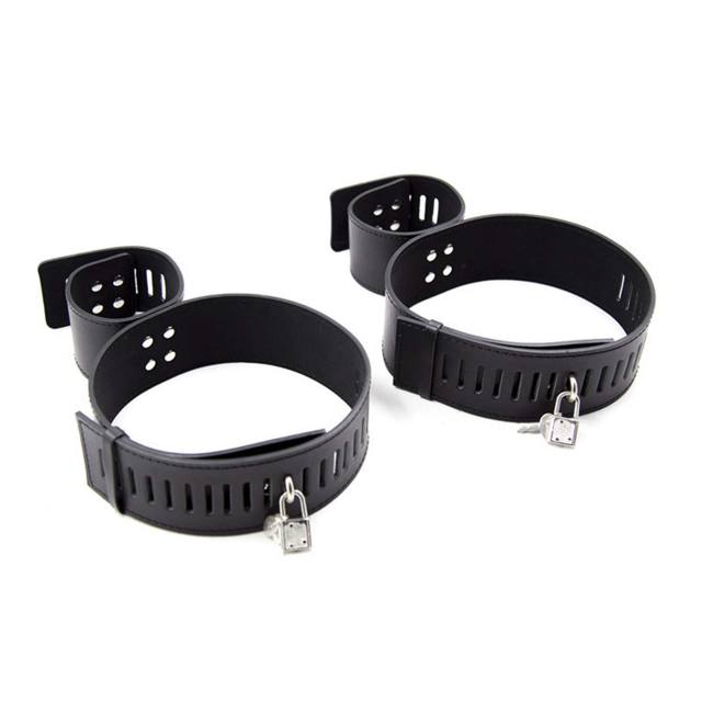 PU Straps SM Bondage Leather With Locks