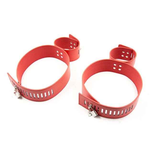 PU Straps SM Bondage Leather With Locks