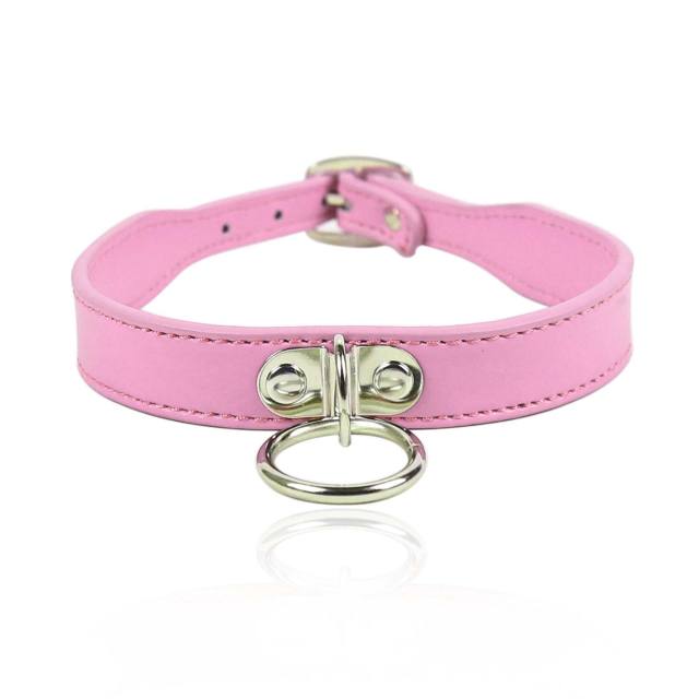 Adjustable Binding Pu Leather Neck Collar