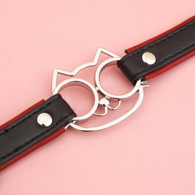 SM Black PU Leather Neck Collar