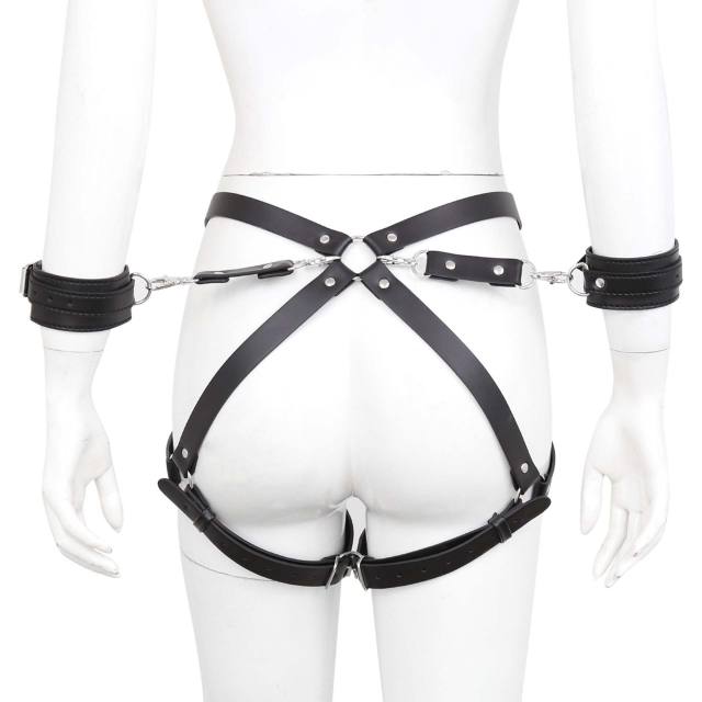 SM Leather Bondage Bundle Chastity Pants