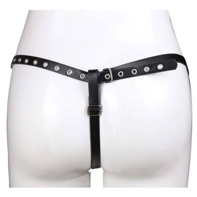 SM Leather T Pants Chastity Pants