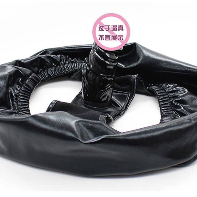 Patent Leather Dildo Anal Plug Chastity Pants