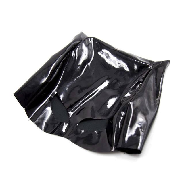 SM Patent Leather Halloween Semi Revealing Hood Sex